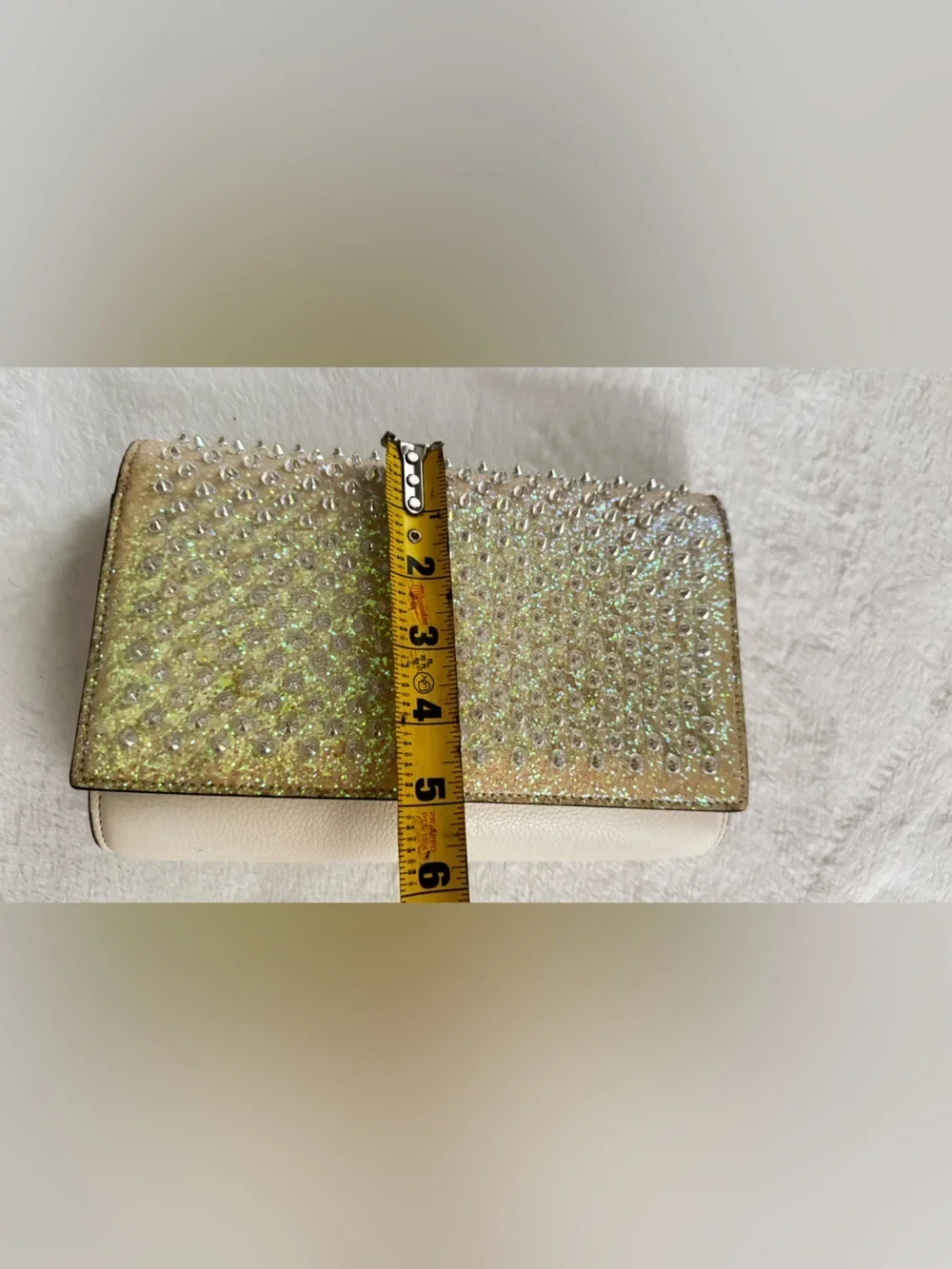 Christian Louboutin Crossbody Bag Purse Fold-Over Spike Clutch